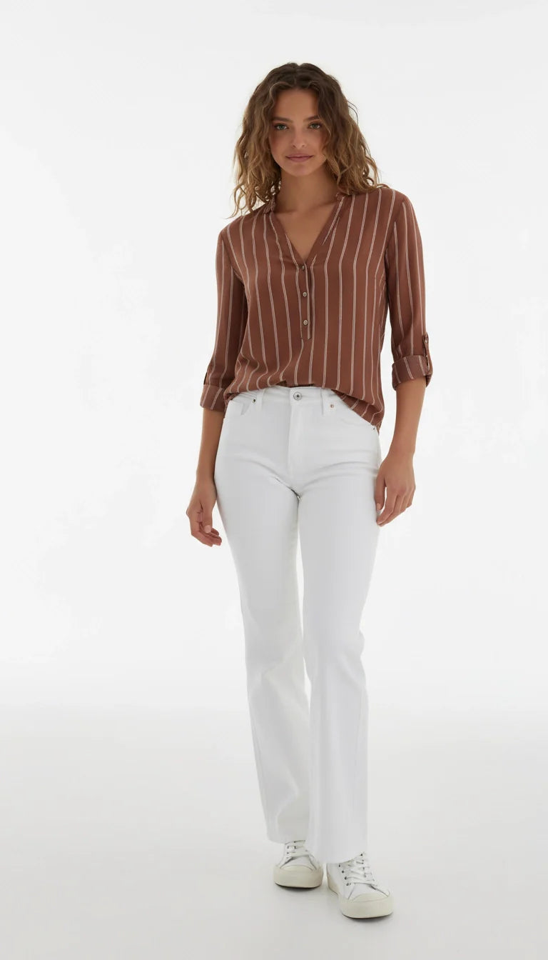 Lotte - Trendy Gestreepte Blouse