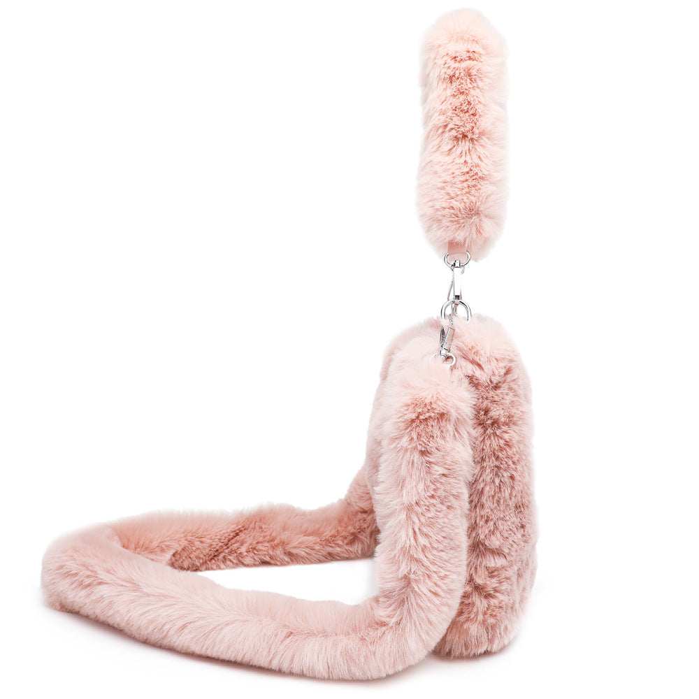 Ellie - Fluffy Hartvormige Tote Bag