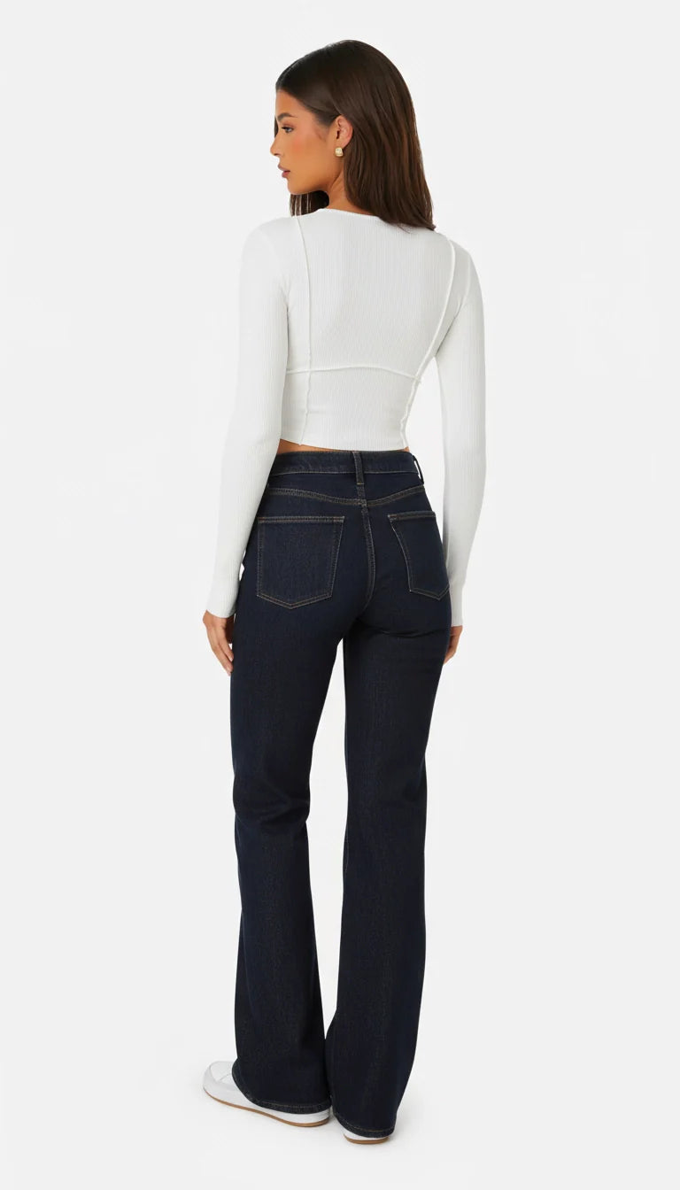 Giulia - Ribbed Dames Top