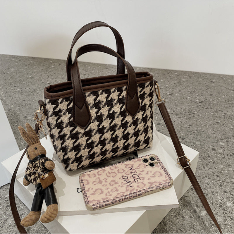 Victoria - Houndstooth Schoudertas