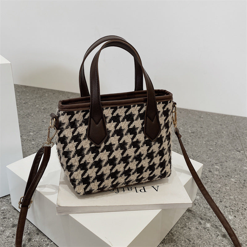 Victoria - Houndstooth Schoudertas