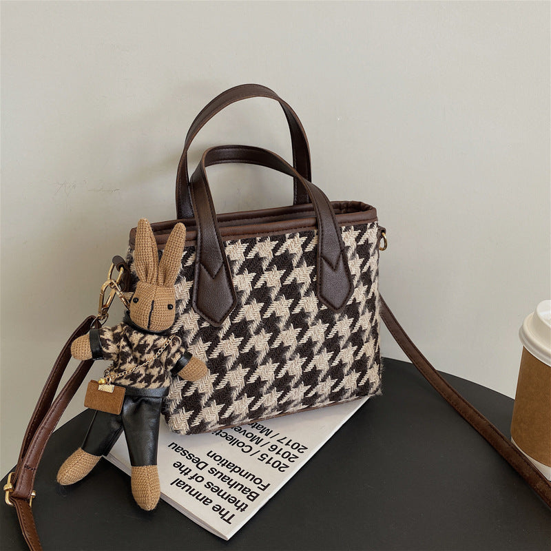 Victoria - Houndstooth Schoudertas