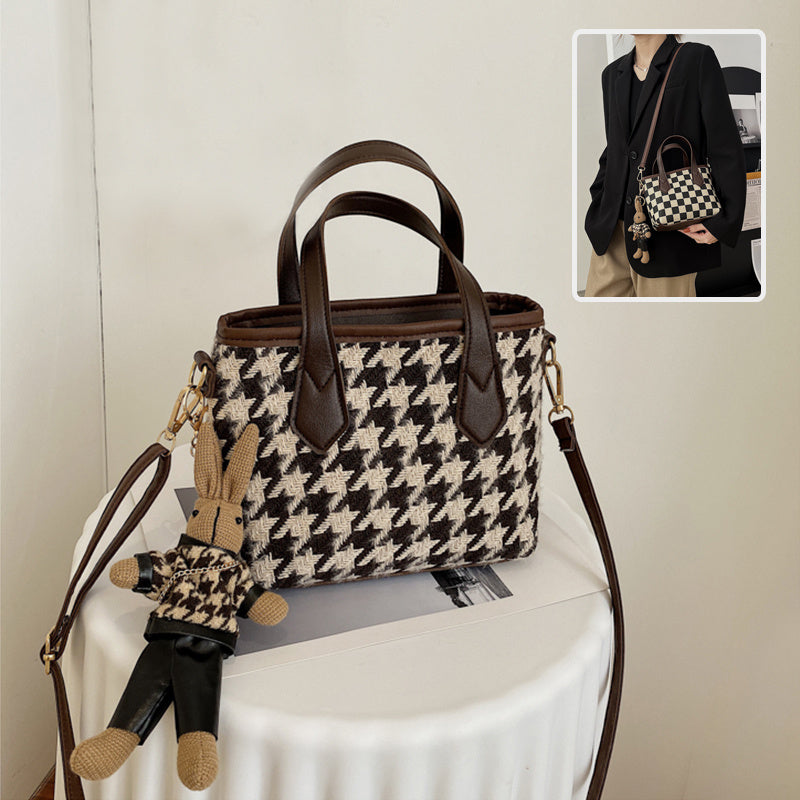 Victoria - Houndstooth Schoudertas