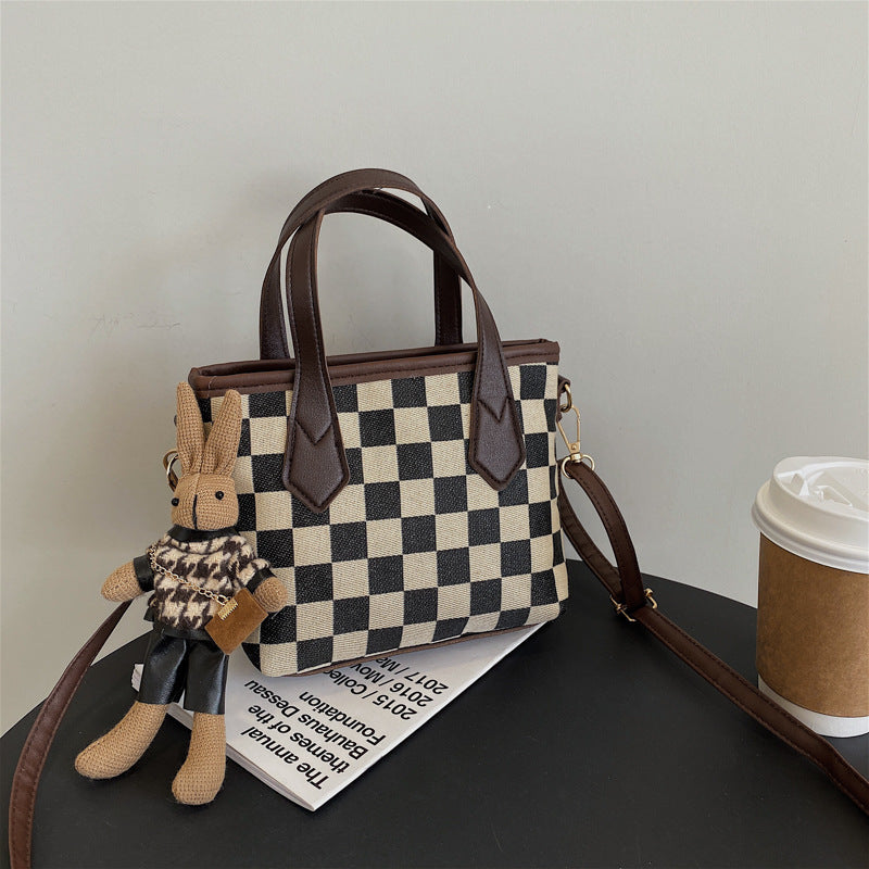 Victoria - Houndstooth Schoudertas