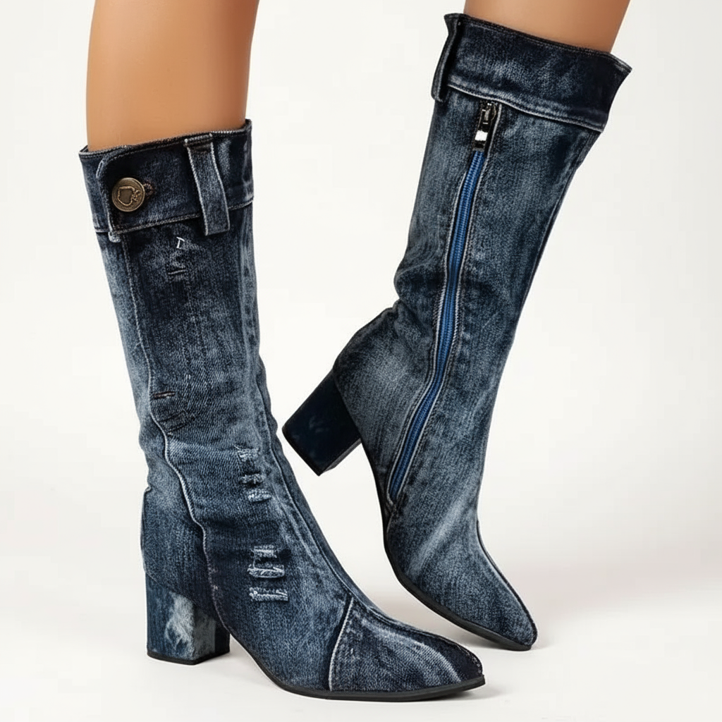 Daisy - Denim Statement Boots