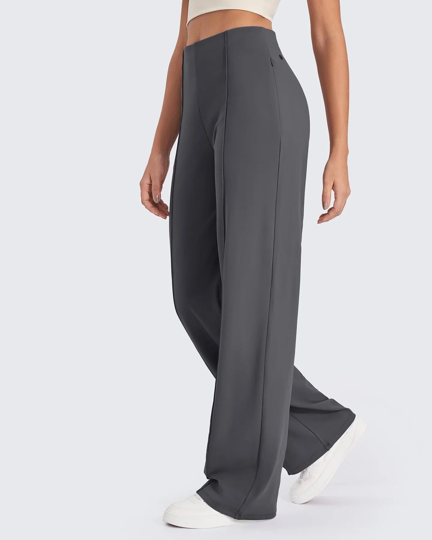 Business Wide Leg Broek met Plooien aan de Voorkant