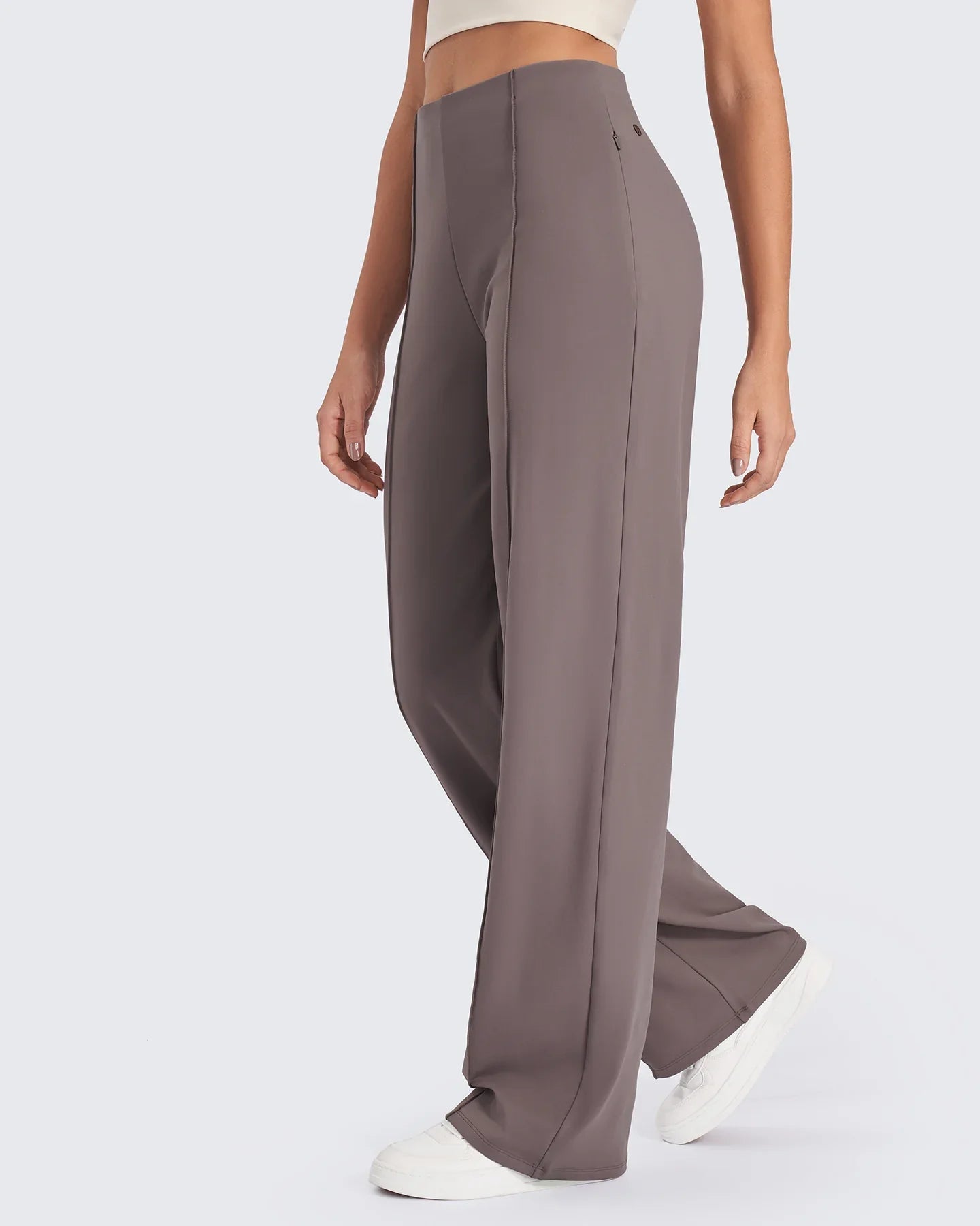 Business Wide Leg Broek met Plooien aan de Voorkant