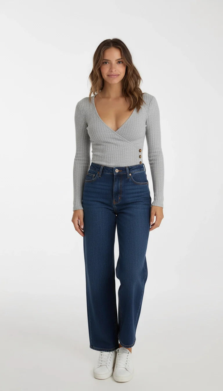 Leandra – Chic Top met V-hals