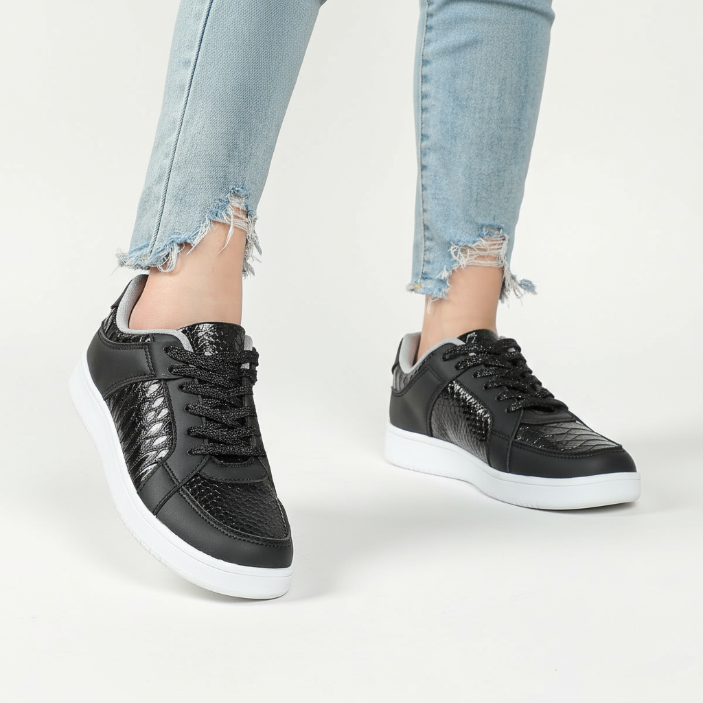 Leren Sneakers met Stevige Zool voor Extra Support