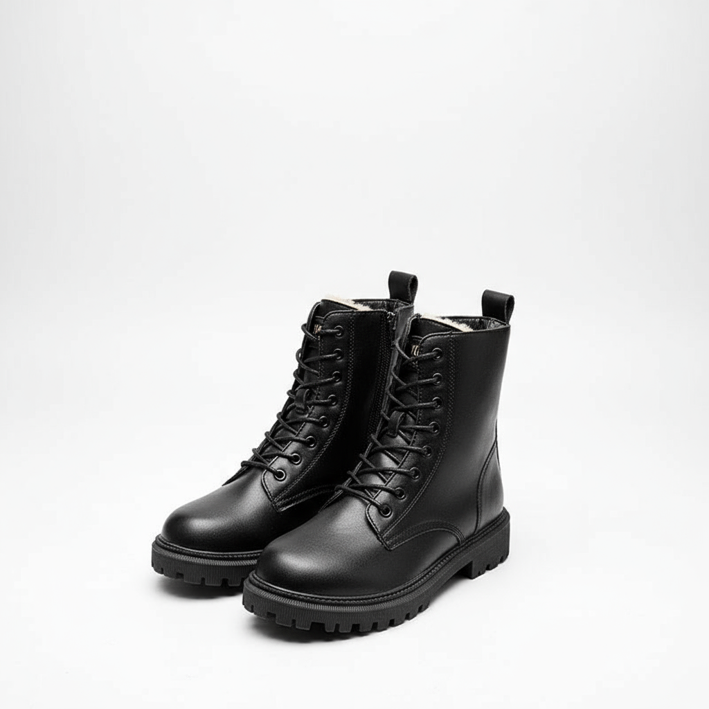 Jasmijn - Elegante Zwarte Leren Winterlaarzen