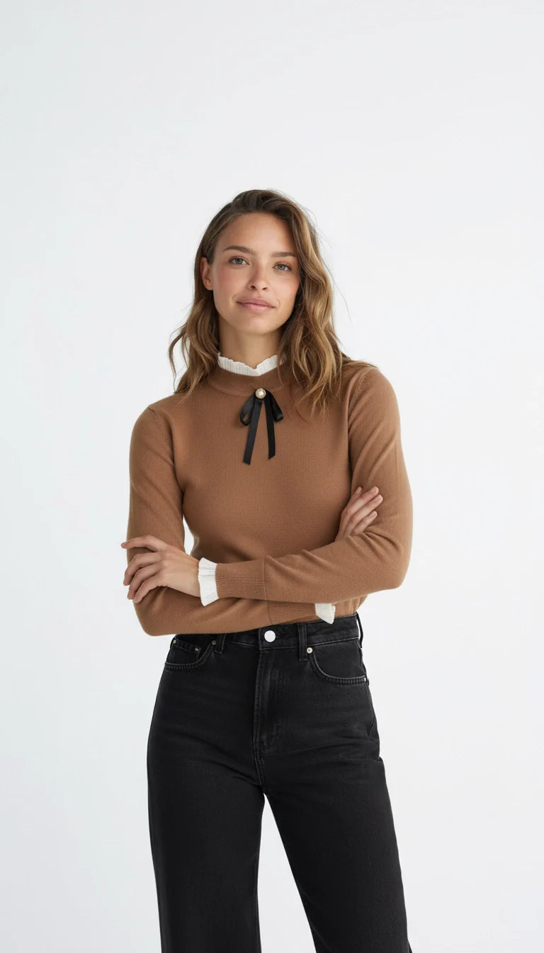 Elowen – Stijlvolle Damestrui met Hoge Hals