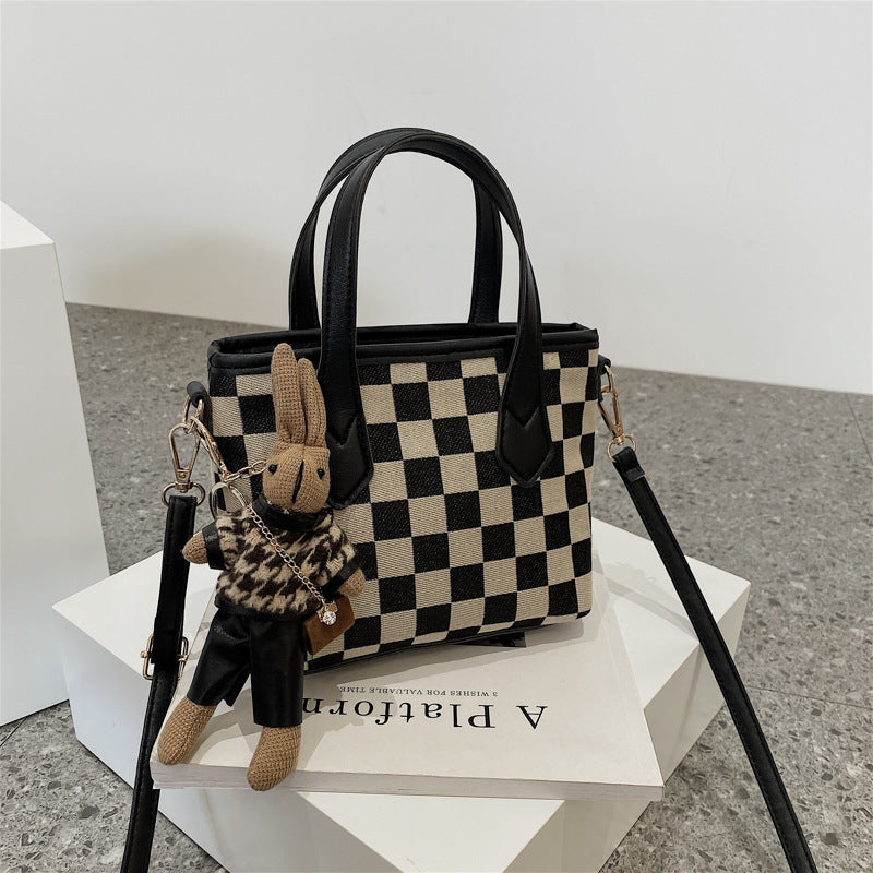 Victoria - Houndstooth Schoudertas
