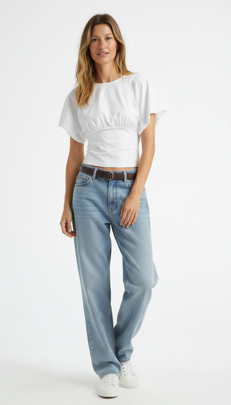 Amaya – Trendy T-shirt met Wijde Mouwen