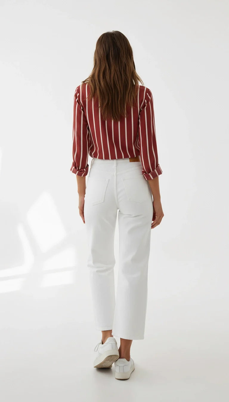 Lotte - Trendy Gestreepte Blouse