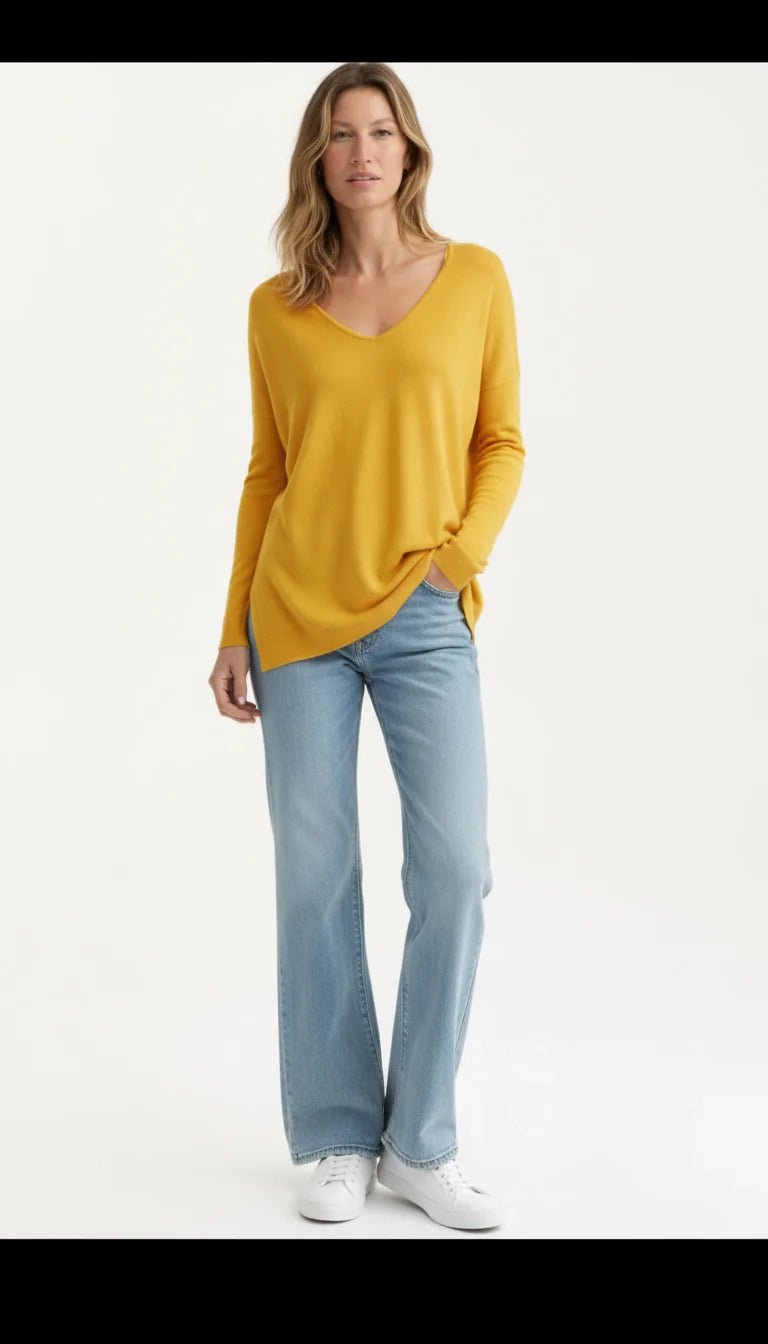 Dalina - Longsleeve Trui met V-hals