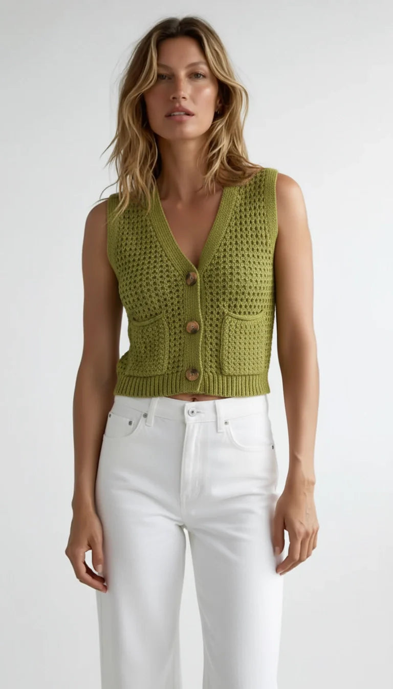 Ilya - Gebreid Dames Vest