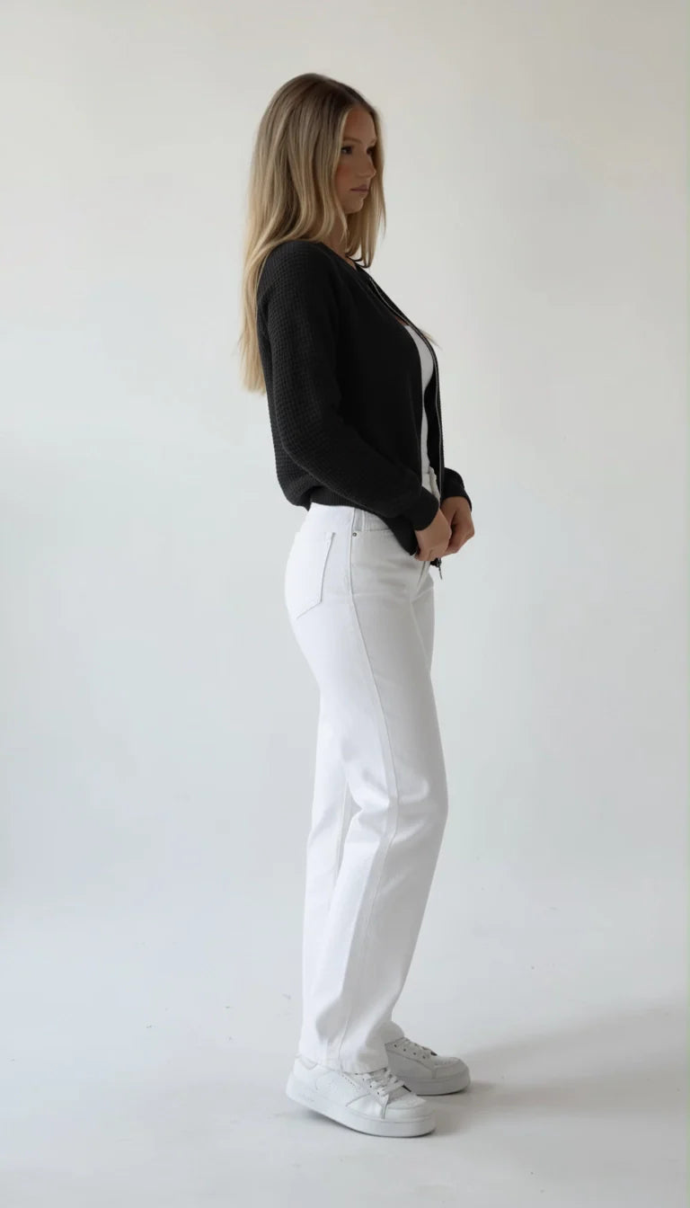 Lotte - Stijlvol Gebreid Vest met Rits