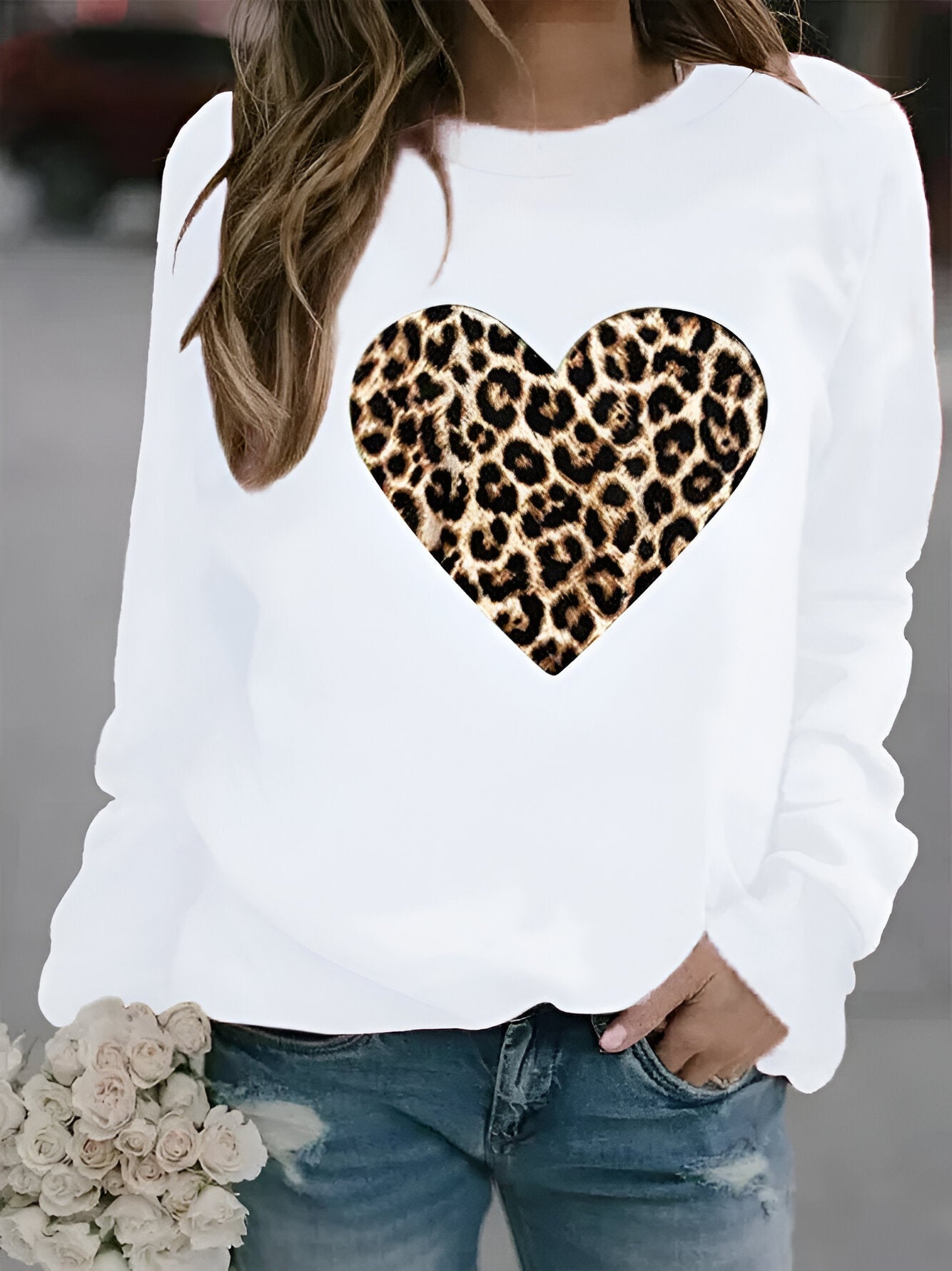 Coralie - Sweatshirt met Dierenprint
