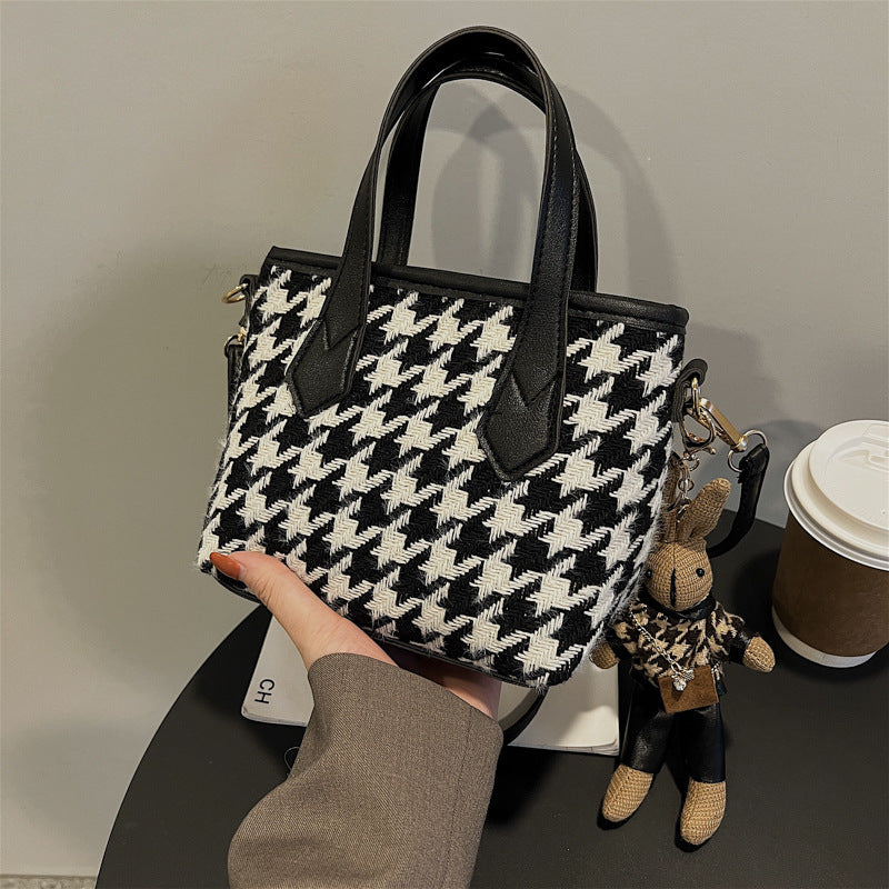 Victoria - Houndstooth Schoudertas